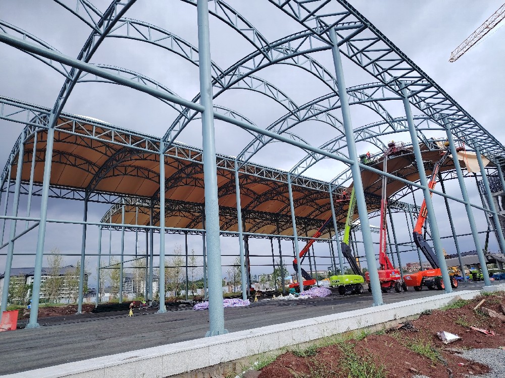 四川廣安共享體育場網球館PTFE膜結構