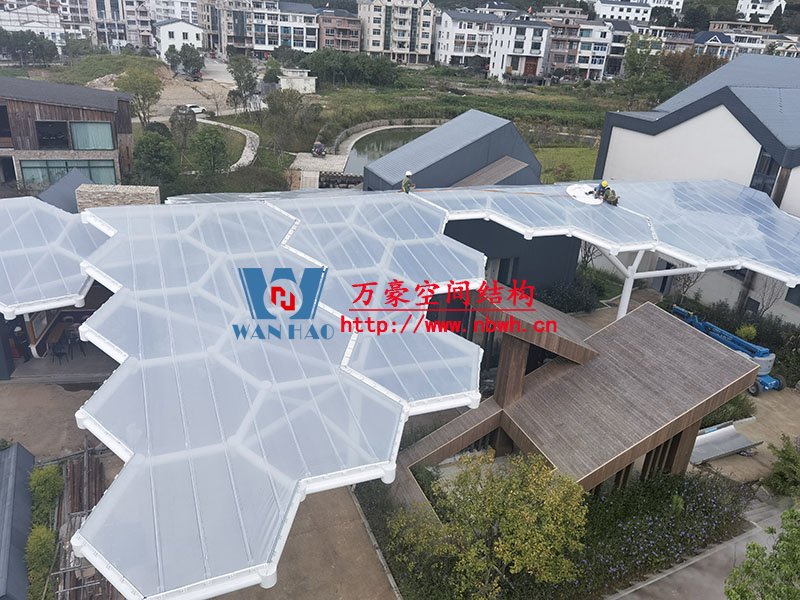 樂清鐵定溜溜樂園ETFE天幕及PTFE景觀傘膜結構工程竣工