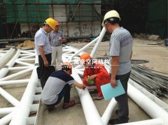 上海閔行區(qū)小學網球場膜結構工程完工